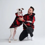 Samtiger Hunde Hoodie - Rot & Schwarz