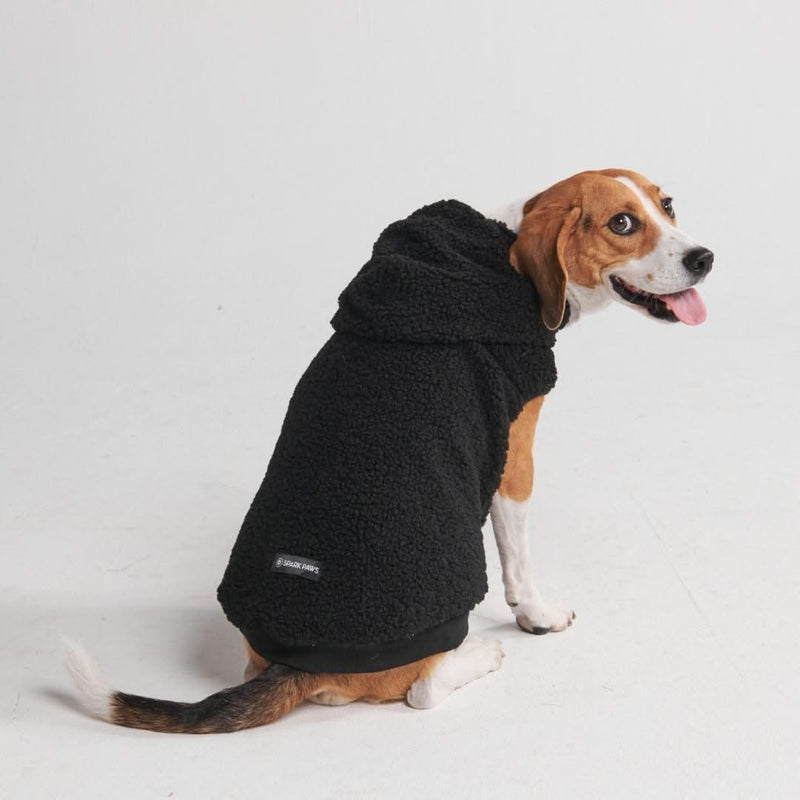 Teddy Sherpa Hundejacke - Schwarz