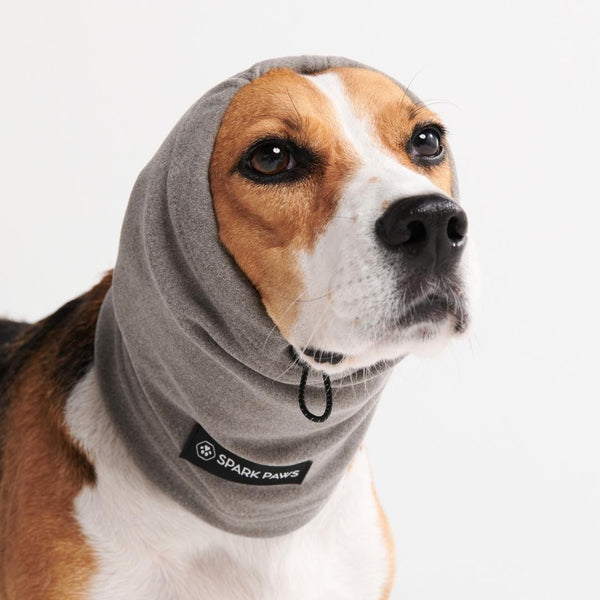 Beruhigender Hund-Ohrenschützer gegen Angst - Grau