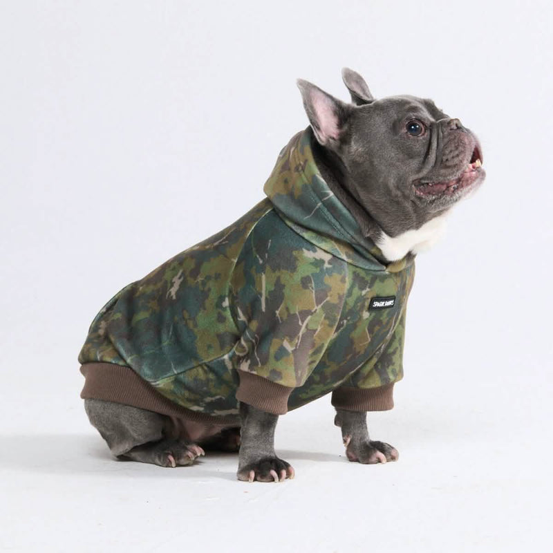 Hunde-Hoodie aus Betonholz – Moos