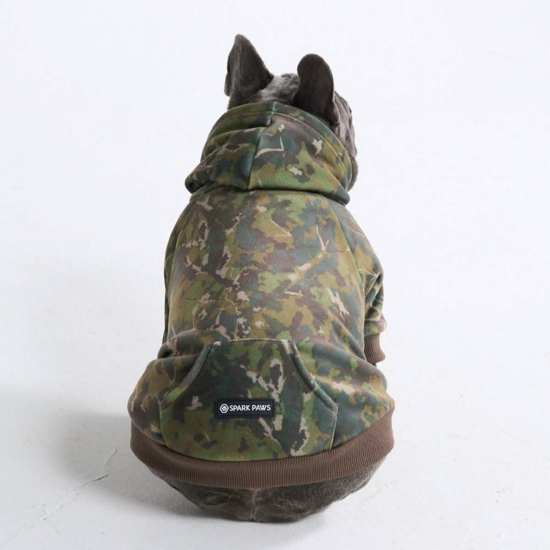Hunde-Hoodie aus Betonholz – Moos