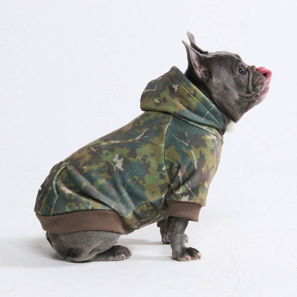 Hunde-Hoodie aus Betonholz – Moos