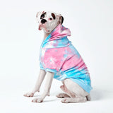 Samtiger Hunde Hoodie - Rosa-Blau