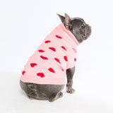 Strickpullover für Hunde – Herzen