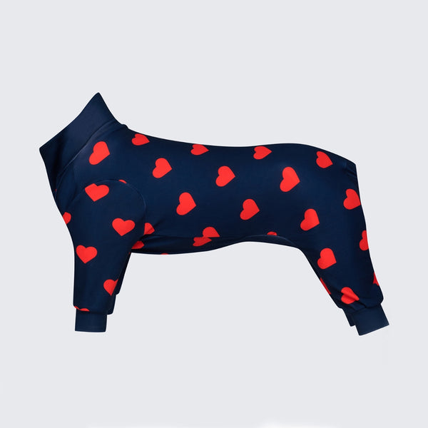 Hunde-Pyjama - Herzen