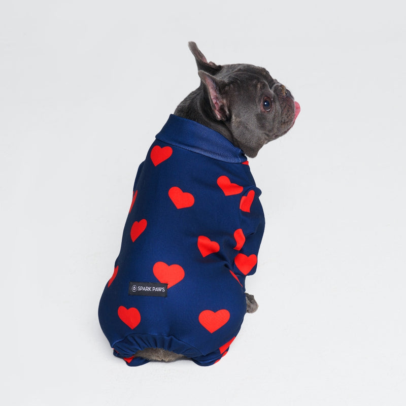 Hunde-Pyjama - Herzen