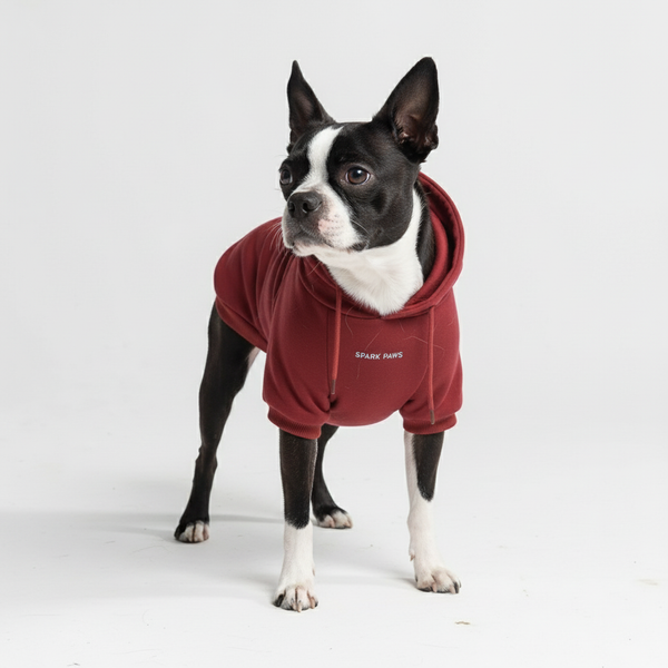 Essentielles Hunde Hoodie - Burgunder
