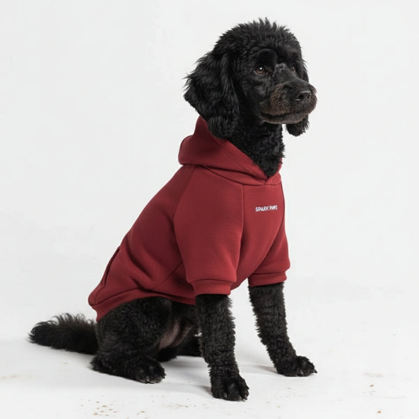 Essentielles Hunde Hoodie - Burgunder