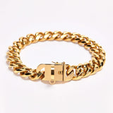 Cuban Link 20mm Ketten-Hundehalsband Gold