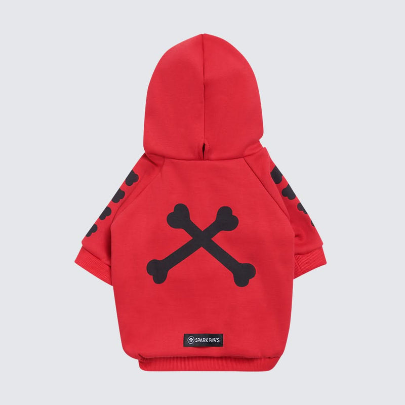 "WOOF" Hunde Hoodie - Rot