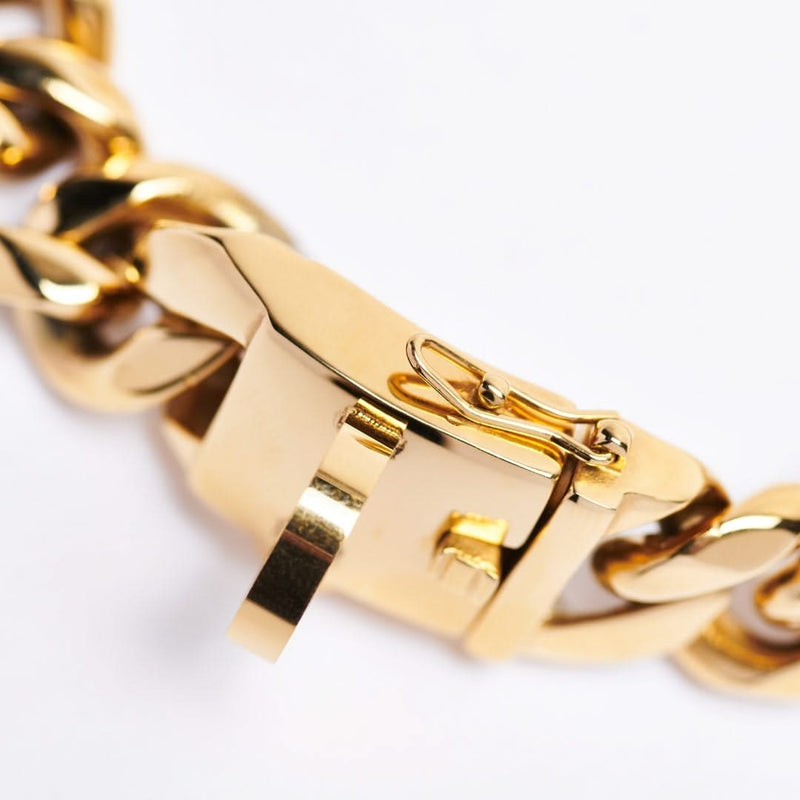 Cuban Link 20mm Ketten-Hundehalsband Gold