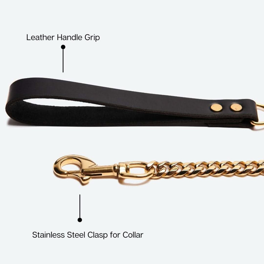 Cuban Link 18k Gold Dog Leash – SPARK PAWS