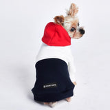 Rot Weiß Marine Hunde Hoodie