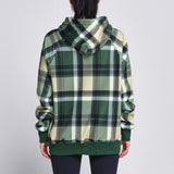 Grün-karierter Hoodie