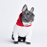 Rot Weiß Marine Hunde Hoodie