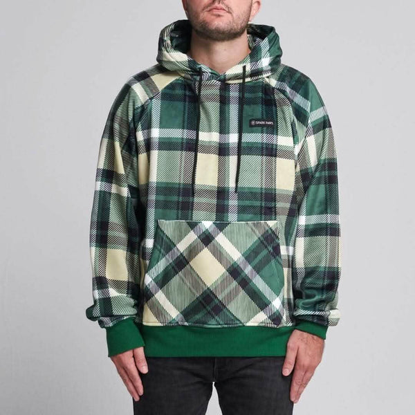 Grün-karierter Hoodie
