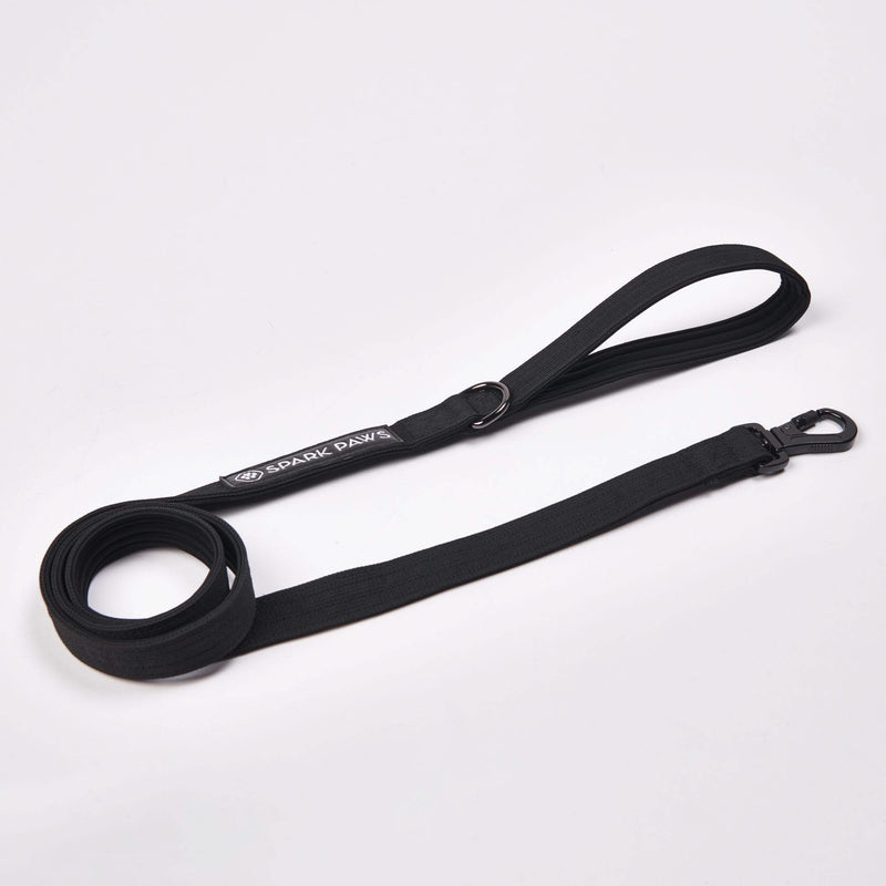 Taktisches Hundehalsband- und Leinen-Set - Schwarz