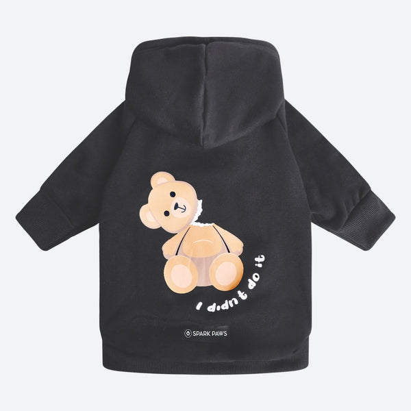 Kaputter Teddybär Hunde Hoodie - Schwarz