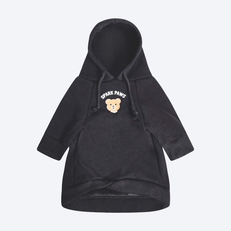 Kaputter Teddybär Hunde Hoodie - Schwarz