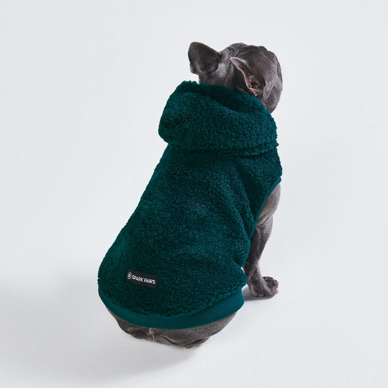 Teddy Sherpa Hundejacke - Tannengrün